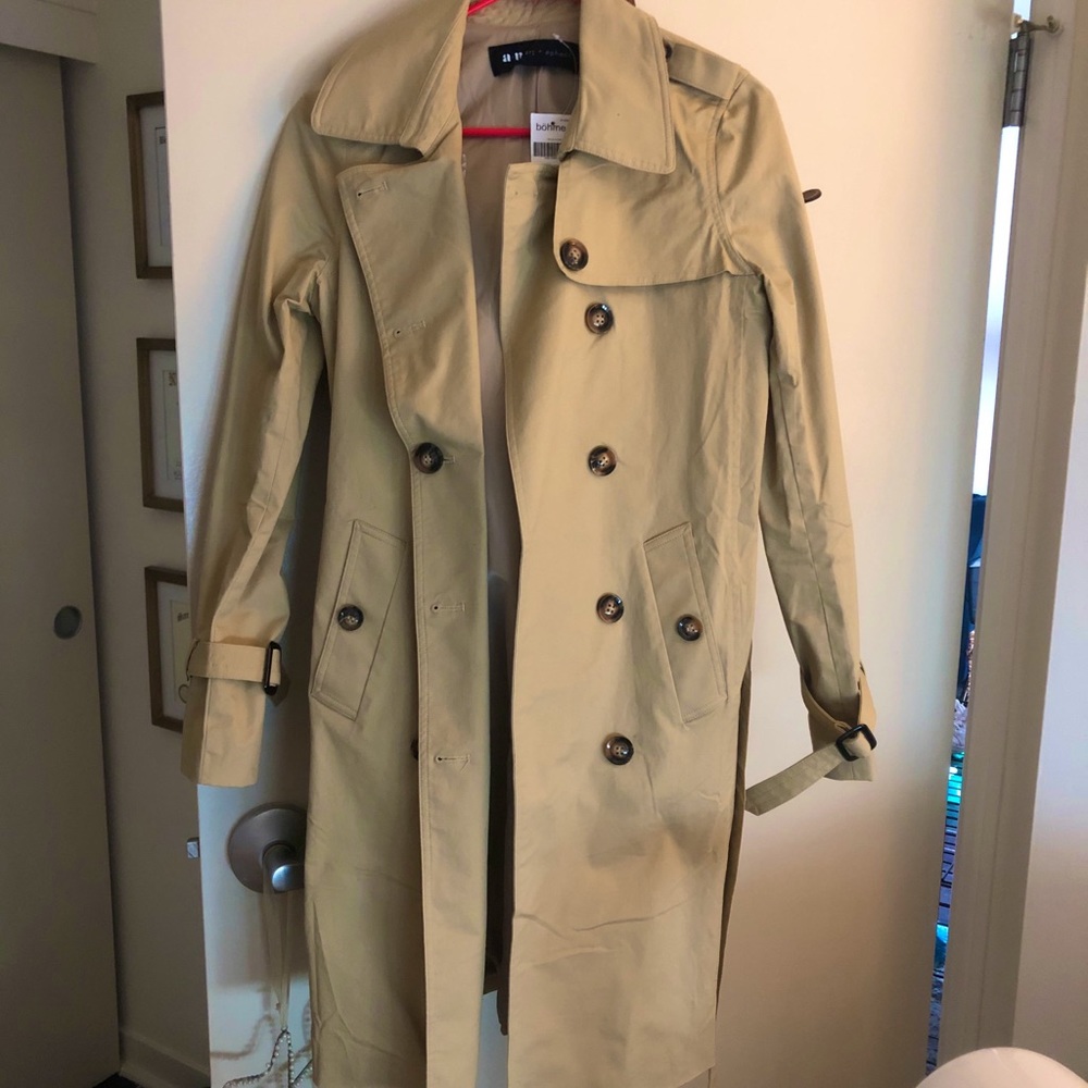 Beige trench coat